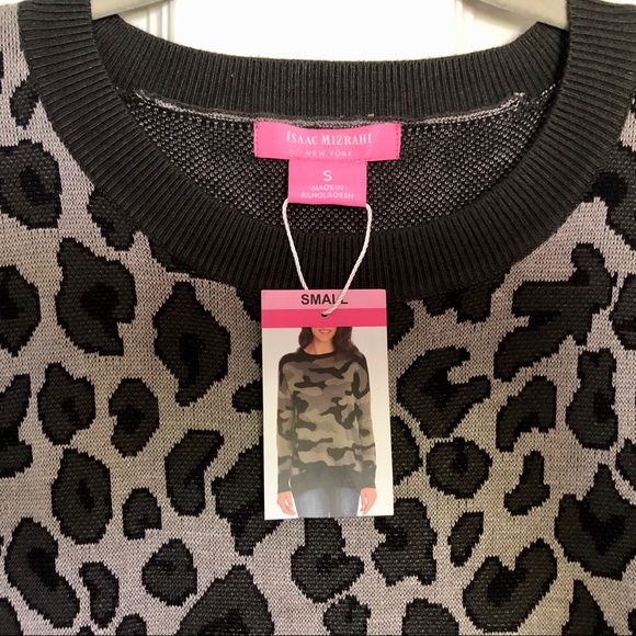 ISAAC MIZRAHI Leopard Print Sweater NWT - Picture 3 of 5